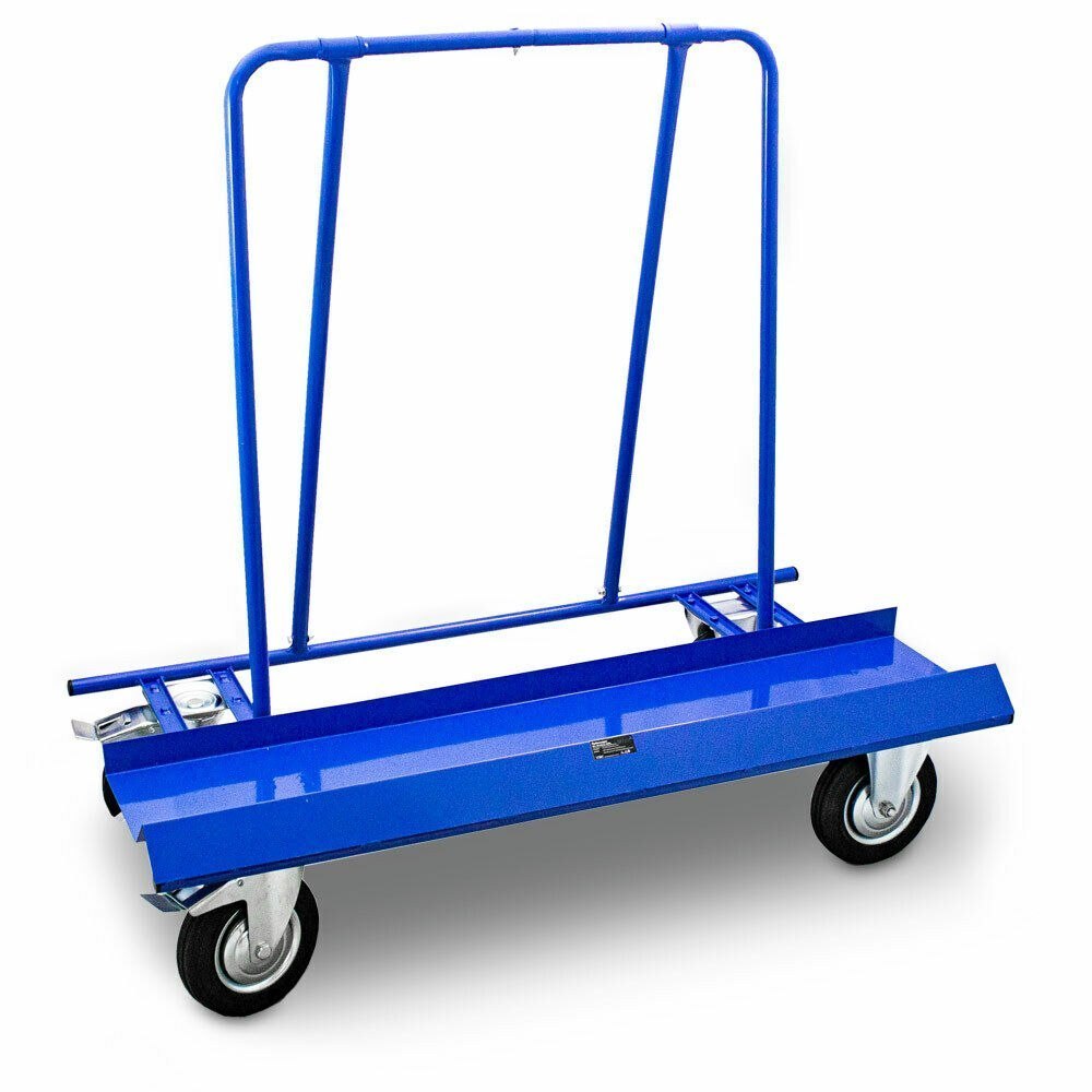 Transporto vežimėlis gipso kartono plokščių transportavimui 