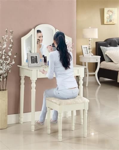 Tualetinis staliukas su kėde ir veidrodžiu - DT3765