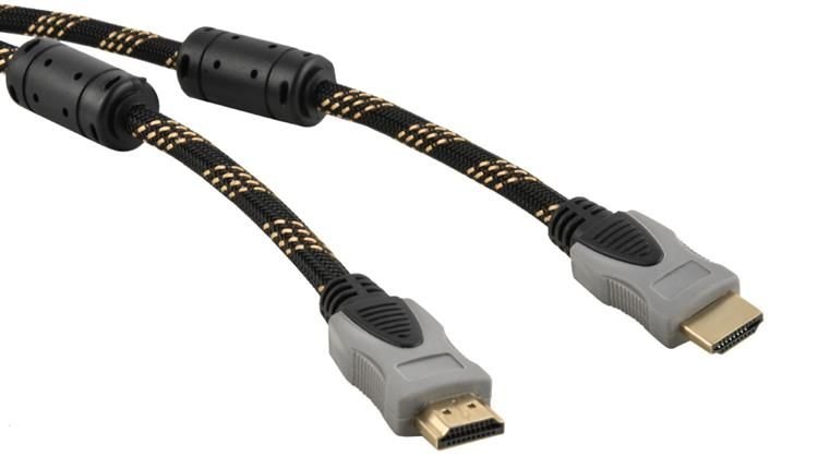 HDMI kabelis 2.0 Ethernet 4K aukso kištukas ilgis 3m TV konsole