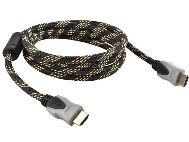 HDMI kabelis 2.0 Ethernet 4K aukso kištukas ilgis 3m TV konsole