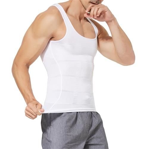 Figūrą formuojantys apatiniai marškinėliai „Slimming Sport Fitness Men's White“