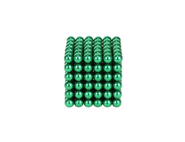  Magnetiniai rutuliukai 216vnt 5mm, žalia + dėžutė