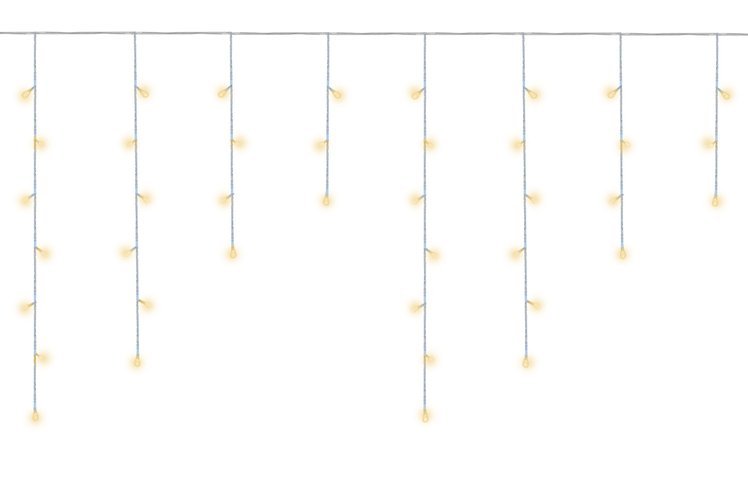 Kalėdinės lemputės - varvekliai 300 LED šilta balta 31V